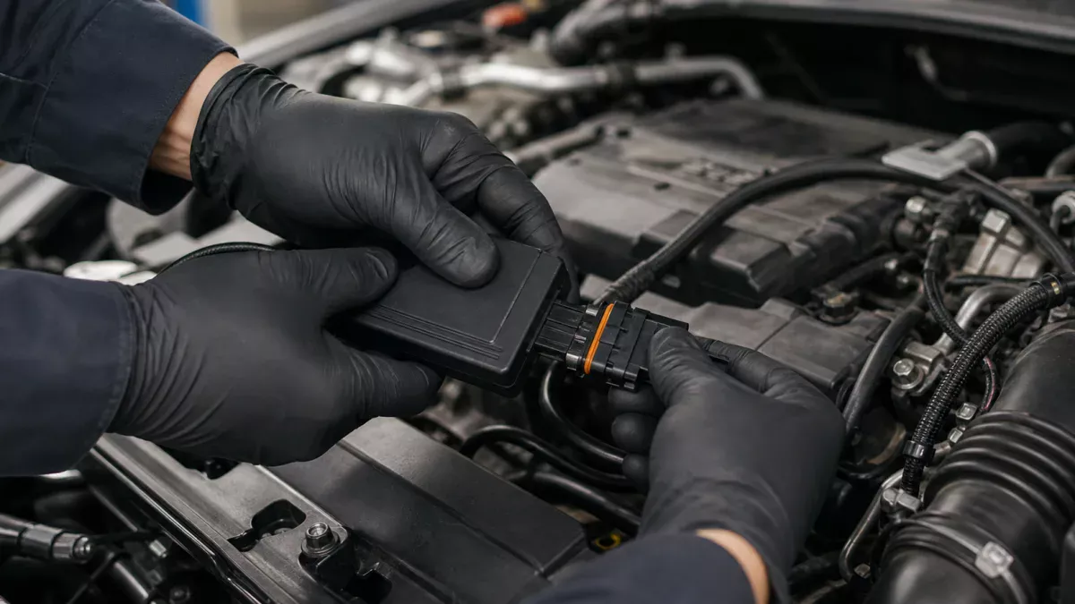 Connexion d'un boîtier additionnel dans un compartiment moteur